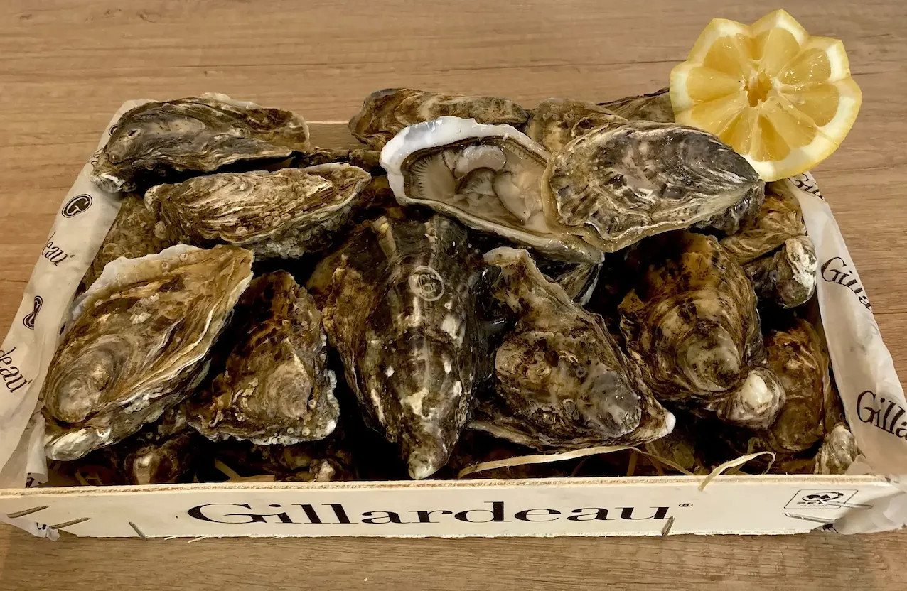 Huitres Gillardeau en Bourriche